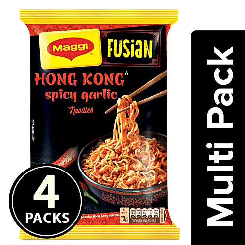 Maggi Fusian Hong Kong Spicy Garlic Noodles, 4x73 g (Multipack)