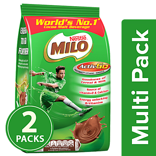 Nestle  Milo Active Go - Chocolate Flavour, 250 g (Pack of 2) 