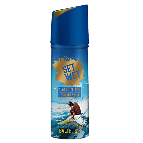 Set Wet Global Edition Perfume Spray For Men - Las Vegas Live 120 ml + Bali Bliss 120 ml, Combo 2 Items