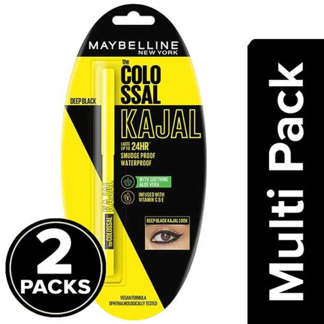 Maybelline New York Colossal Kajal, 2x0.35 g Multipack