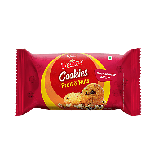 Tasties Fruit & Nuts Cookies, 4x75 g (Multipack) 