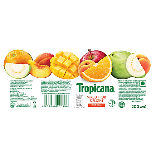 Buy Tropicana Mixed Fruit Delight Juice Aseptic Pack Online at Best Price of Rs 40 bigbasket