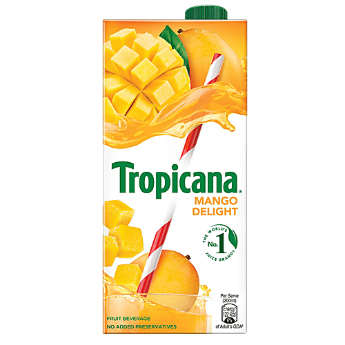 Tropicana Fruit Juice - Mango Delight, 2x1 L Multipack 