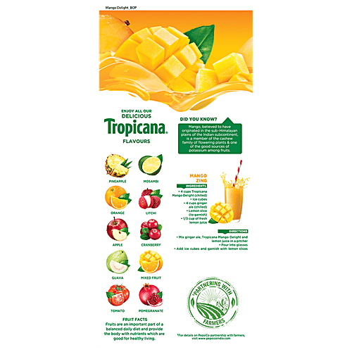Tropicana Fruit Juice - Mango Delight, 2x1 L Multipack 