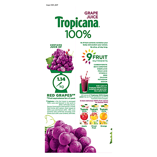 Tropicana Juice - Grape, 2x1 L (Multipack) 