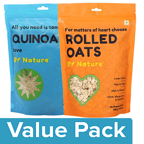 Buy By Nature Quinoa 500 g + Oats Rolled 500 g Online at Best Price
