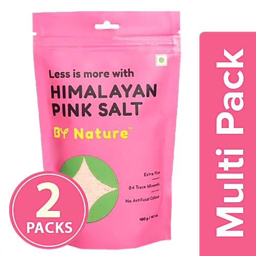 By Nature Himalayan Pink Salt, 2x400 g Multipack 