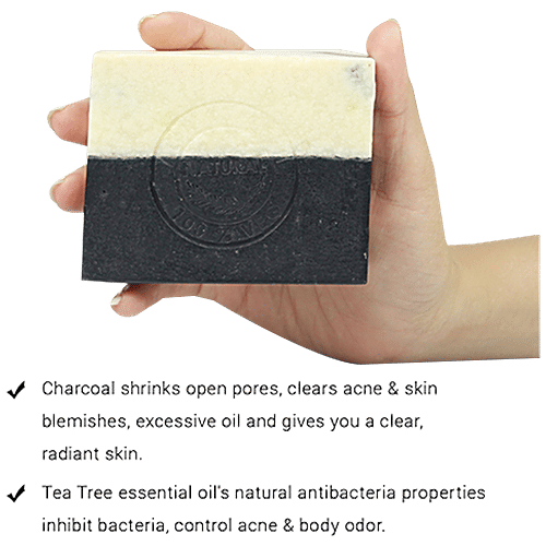 Soulflower Cold Processed Deodorizing Charcoal Handmade Soap, 2x150g (Multipack) 