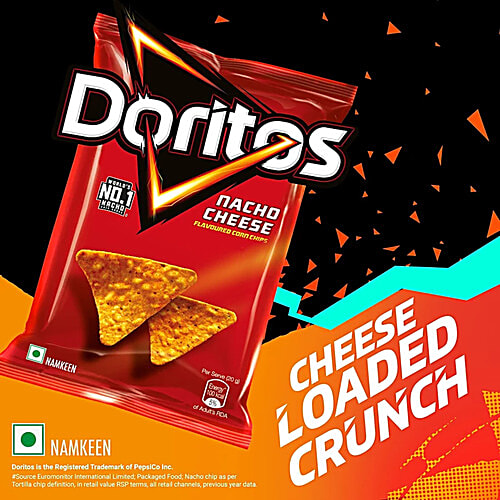 Doritos Nacho Chips - Nacho Cheese Flavour, 3x 75 g Multipack 