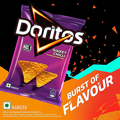 Doritos Nacho Chips - Sweet Chilli Flavour, 3x 75 g Multipack