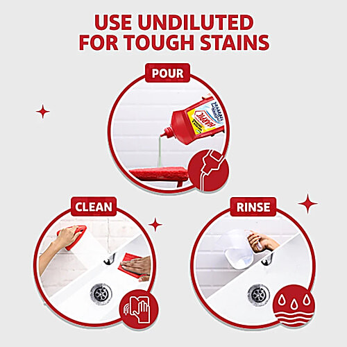 Harpic Bathroom Cleaner - Lemon, 2x1 L Multipack 