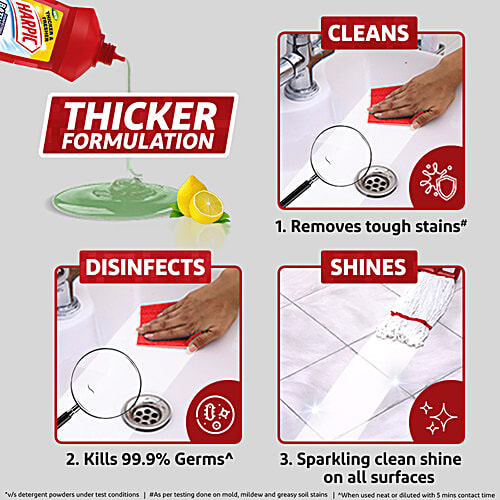 bb Combo Lizol Surface Cleaner- Citrus 500ml+Harpic Bathroom Cleaning Liquid- Lemon 500ml, Combo 2 Items 