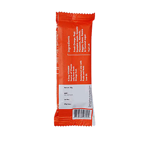 Flat Tummies Protein Bar Cocoa + Vitamin Bar Orange + Fibre Bar Mixed Fruits (35 g each), Combo 3 Items 