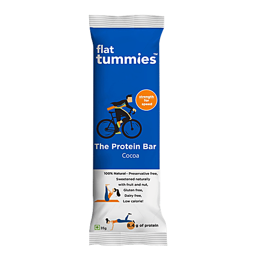 Flat Tummies The Protein Bar - Cocoa 35 g + The Vitamin Bar - Orange 35 g, Combo (2 Items) 