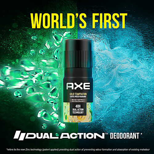 Axe Gold Temptation Deodorant, 3x150 ml (Multipack) 