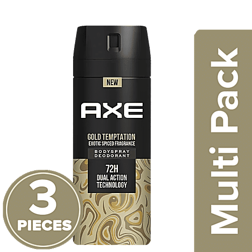Axe Gold Temptation Deodorant, 3x150 ml (Multipack) 
