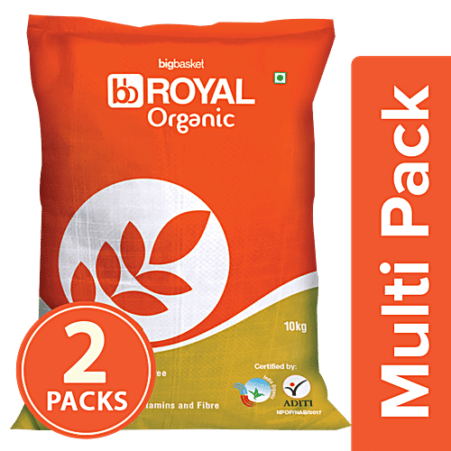 bb Royal Organic - Sona Masoori Raw Rice, 2x10 kg Multipack 