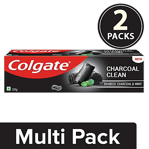 Colgate Charcoal Clean Toothpaste, 2x120 g (Multipack) 