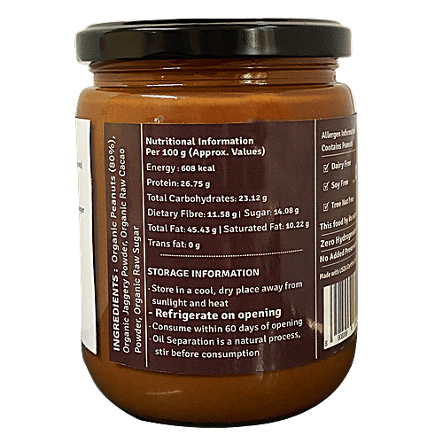 Jus Amazin Almond Butter Dark Chocolate 200 g + Organic Peanut Butter Choco Delight 500 g, Combo 2 Items