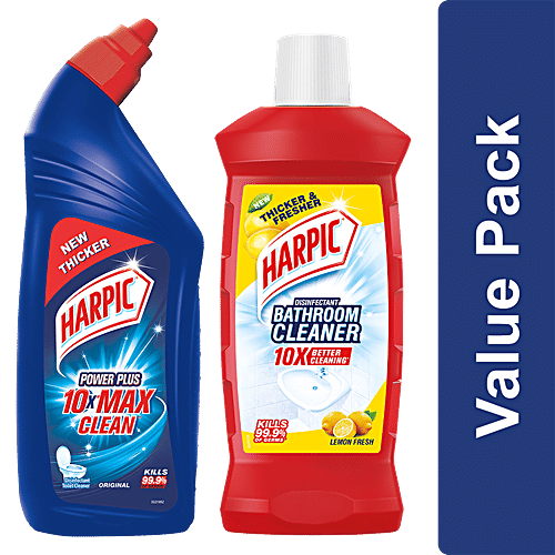 Buy Harpic Bathroom Cleaner Lemon 1 L + Toilet Cleaner, Original 1 L