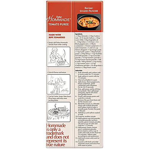 Dabur Hommade - Tomato Puree, 2x200 g Multipack 