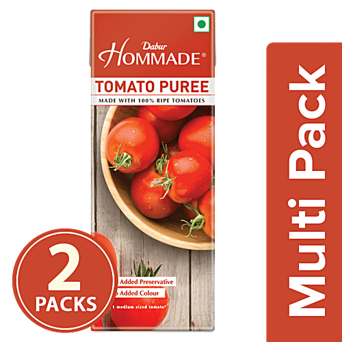 Dabur Hommade - Tomato Puree, 2x200 g Multipack 