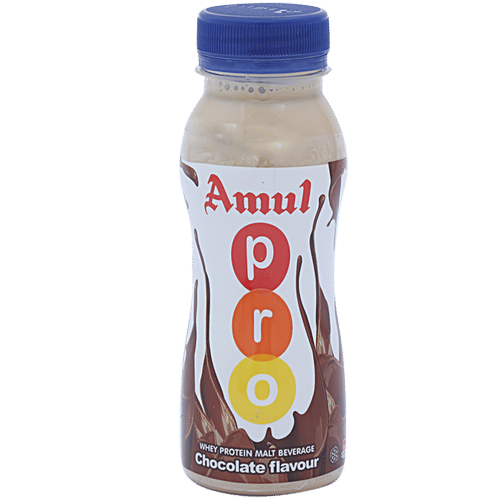 Amul Pro Whey Protein Malt - Chocolate, 4x200 ml Multipack 