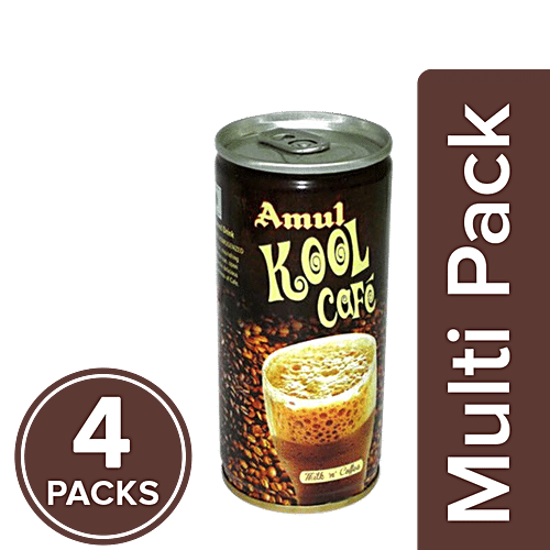 Amul Kool Cafe - Milk & Coffee, 4x200 ml Multipack 