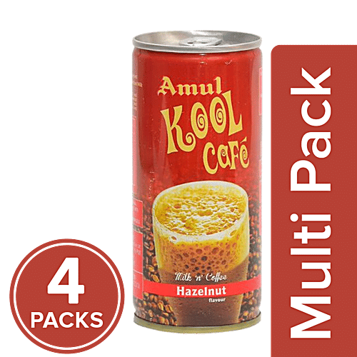 Amul Kool Cafe - Hazelnut, 4x200 ml Multipack 