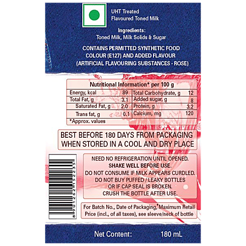 Amul Kool - Rose, 4x180 ml Multipack 