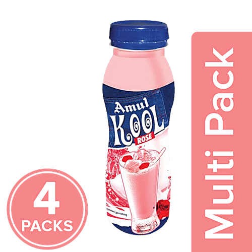 Amul Kool - Rose, 4x180 ml Multipack 