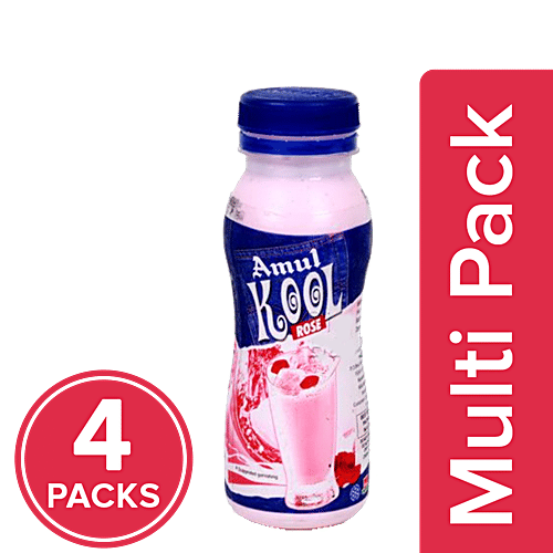 Amul Kool - Rose, 4x200 ml Multipack 