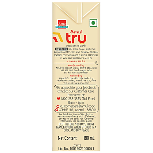Amul Tru Apple, 4x180 ml Multipack 