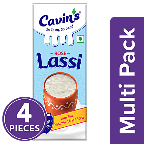 Cavins Rose Lassi, 4x180 ml Multipack 