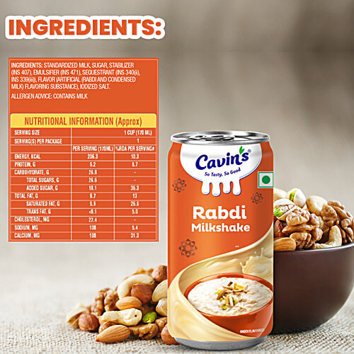 Cavins Rabdi Milkshake, 3x180 ml Multipack 