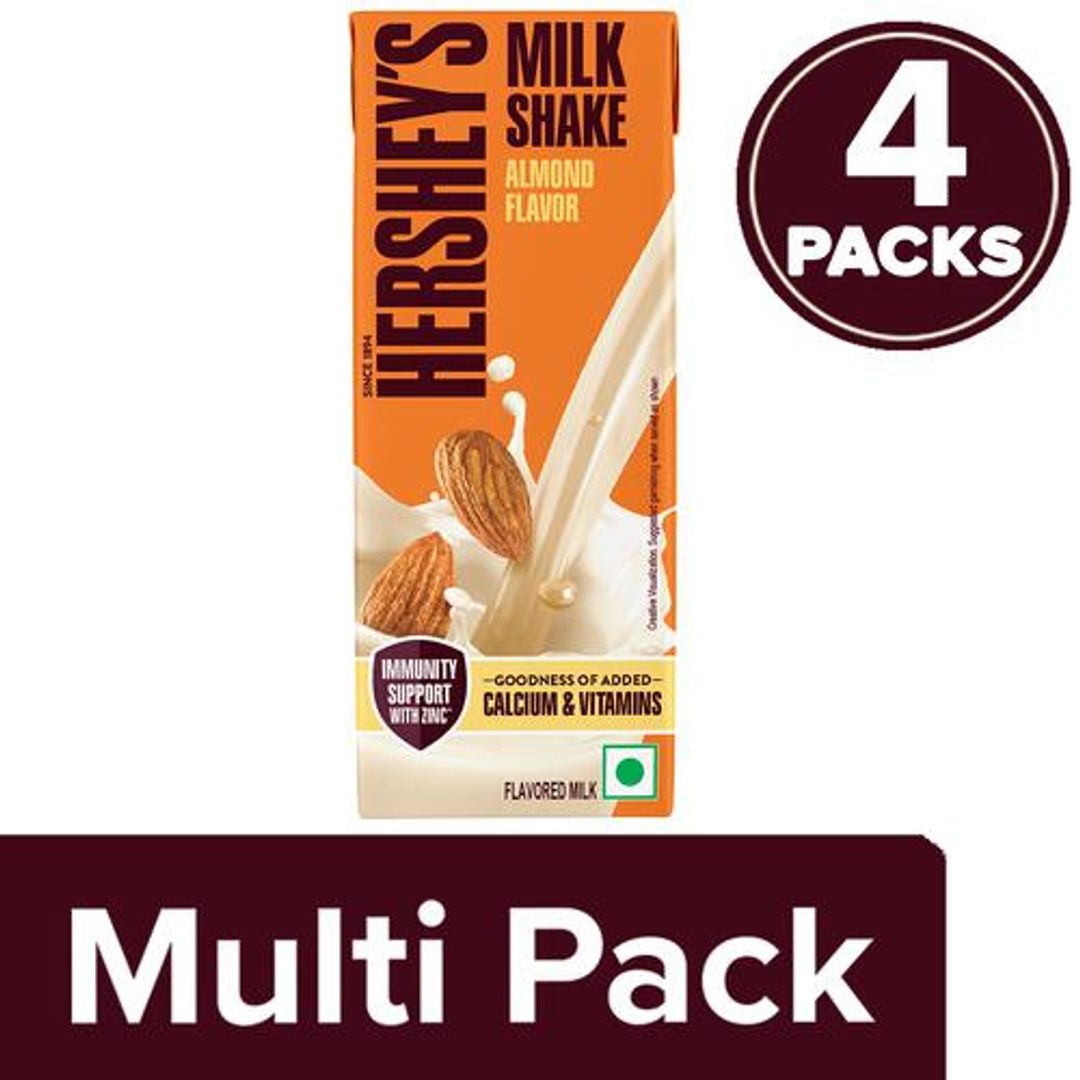 Hersheys  Almond Flavor Milkshake, 4x180 ml Multipack
