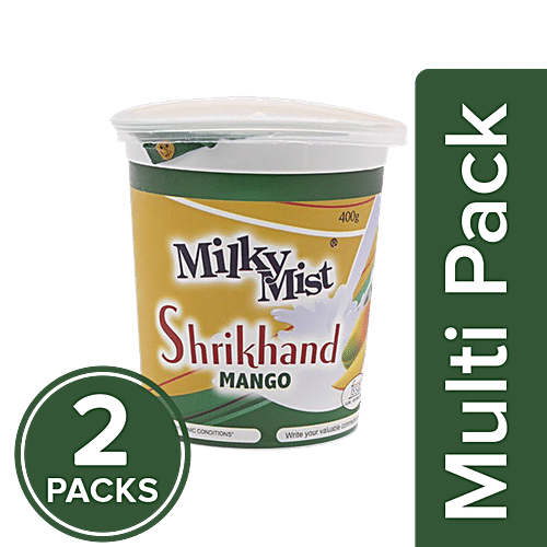 Milky Mist Shrikhand - Mango, 2x400 g Multipack 