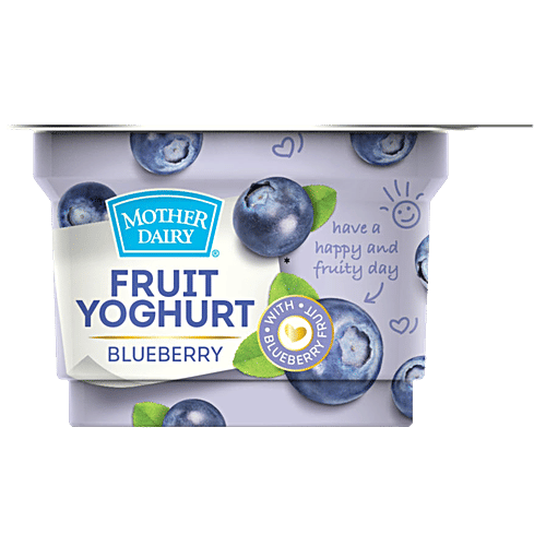 mother dairy Fruit Yoghurt - Blueberry, 5x100 g Multipack 