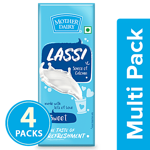 mother dairy Lassi - Sweetened, 4x200 ml Multipack 