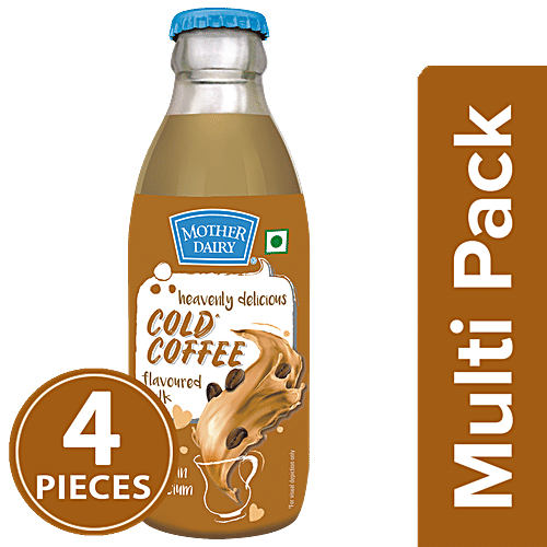 mother dairy Cold Coffee Flavoured Milk, 4x180 ml Multipack 