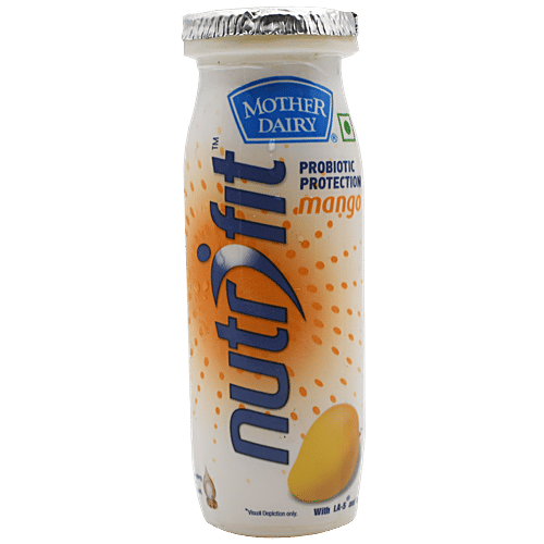 mother dairy Nutrifit Fermented Probiotic Milk Drink - Mango, 5x80 ml Multipack 