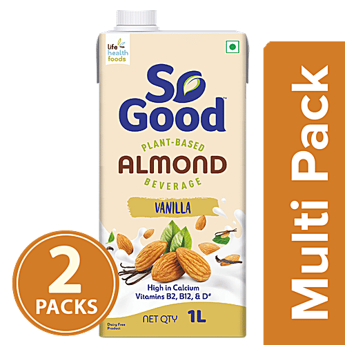 So Good Almond Milk - Vanilla, 1 L Multipack 