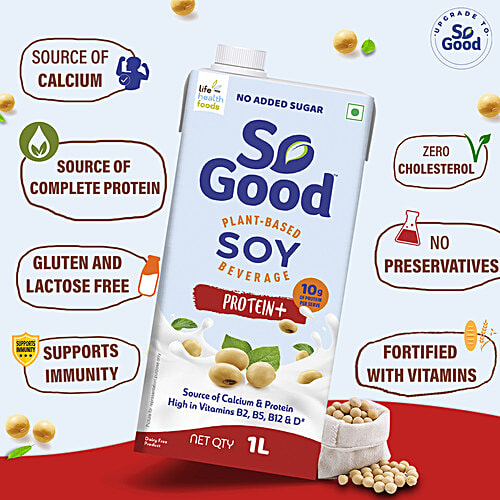 So Good Soy Milk Protein+ Original, 1 L Multipack 