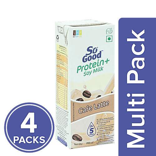 Buy So Good Soy Milk Protein+, Cafe Latte Online at Best Price of Rs