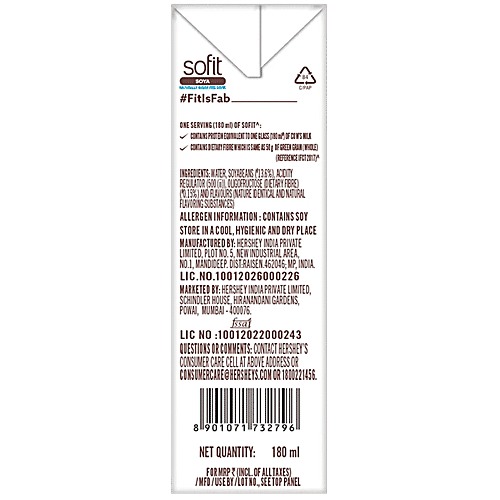 Sofit  Milk - Soya, Sugar Free, 4x200 ml Multipack 