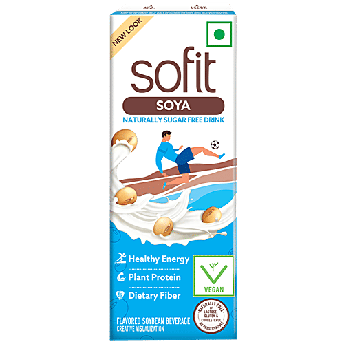 Sofit  Soya Naturally Sugar Free Drink, 4 x 180 ml (Multipack) 