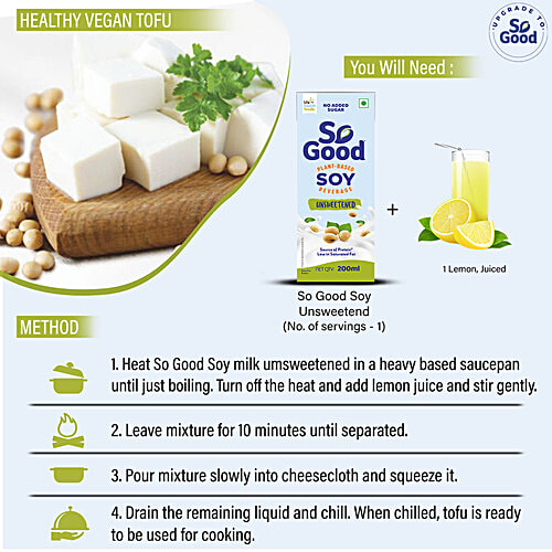 So Good Soy Milk - Unsweetened, 4x200 ml Multipack 