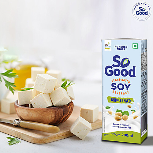 So Good Soy Milk - Unsweetened, 4x200 ml Multipack 
