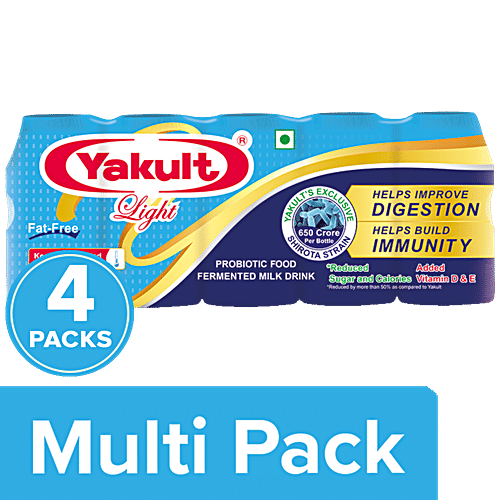 Yakult Probiotic Fermented Milk Drink - Light, 4x65 ml Multipack 