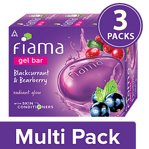 Fiama Gel Bar - Bearberry Blackcurrant Exotic Dream (Pack of 3, 125 g each), 3x375 g (Multipack) 